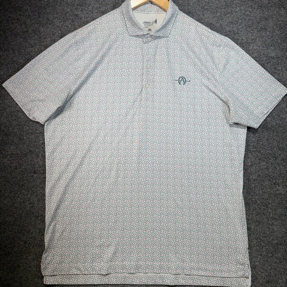 johnnie-O Other - Johnnie-O Springwood Performance Polo Shirt Mens Large Porto Pink Geometric Golf